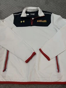 Under Armour Maryland Terrapins Sweatshirt Adult Small White 1/4 Zip Pullover - Picture 1 of 6