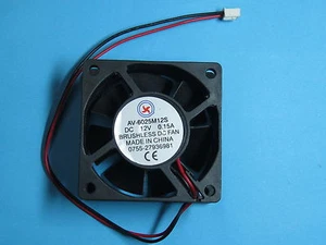2 pcs Brushless DC Cooling Fan 12V 6025S 7 Blades 60x60x25mm Sleeve Bearing 2pin - Picture 1 of 2