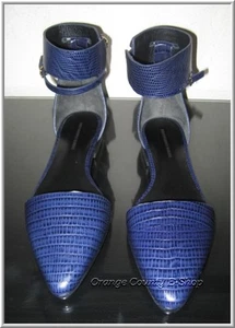 ALEXANDER WANG ELSA CROC LEATHER EFFECT CUFF SANDALS FLATS 35.5/5.5 US US - Picture 1 of 6