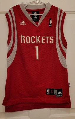 Винтажная винтажная футболка Adidas Houston Rockets Tracy McGrady размер Small (S) (длинная посадка) - Изображение 1 из 4