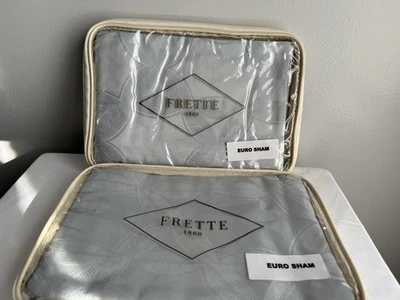 FRETTE Kala Arredondo PD Euro Sham 26x26 Island Azure (2 fundas) Original $225 Foto 1 de 4