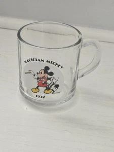 Anchor Hocking Disney Mickey Mouse 1937 Zauberer Klarglas Becher Tasse - Bild 1 von 6