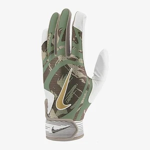Nike Size M Batting Baseball Gloves Camo White Gold Alpha Huarache Edge NWT - Picture 1 of 4