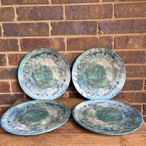 4 David D Sanchez Radiance Teal 11” Melamine Dinner Plates - Picture 1 of 8
