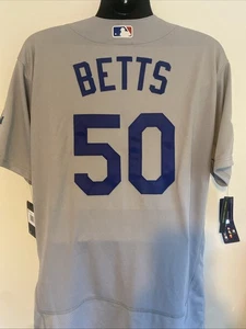 Nike Mookie Betts LA Dodgers Authentic GrayJersey 48 with Allstar Patch - Picture 1 of 12