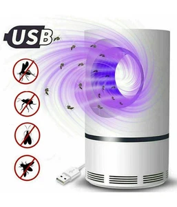LAMPADA ANTI ZANZARE INSETTI,MOSCHE ZANZARIERA ELETTRICA USB LED ASPIRATORE FAN - Foto 1 di 21