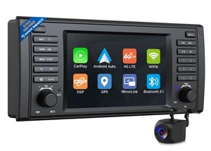 7" Android 13 8-Core Car GPS Navigation Stereo Radio CarPlay for BMW E39 540i M5 - Picture 1 of 28