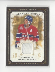 2008-09 UD Masterpieces recortes de lona marrón #2 Denis Savard camiseta canadienses - Imagen 1 de 2
