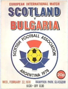 Programma Scozia - Bulgaria 1978 Amichevole - Foto 1 di 1