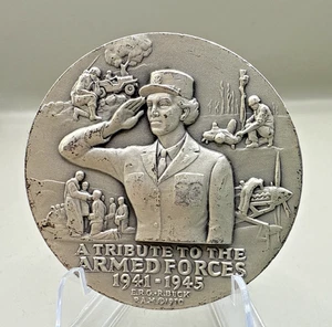 Vintage Medallic Art Co. NY 999 Fine Silver Round Armed Forces Tribute - Bild 1 von 9