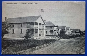 Old Lyme, Sound View, CT. Hartford Avenue  - 1915 Postcard - Picture 1 of 2