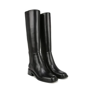 FRANCO SARTO Womens Giselle Knee High Boot US 7 M Wide Calf Black Leather NIB - Picture 1 of 12
