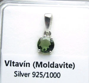 ¡¡¡EXQUISITO Y POTENTE COLGANTE DE PIEDRAS PRECIOSAS DE MOLDAVITA AUTÉNTICA!!! REPÚBLICA CHECA - Imagen 1 de 6