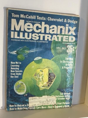 Mechanix illustrated Magazine December 1972 Vintage Cars, DIY Projects - Изображение 1 из 3