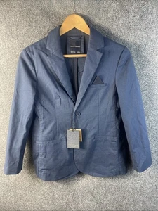 NWT Nukutavake Boys Blue Linen Blazer Jacket Sz 12 - Picture 1 of 8