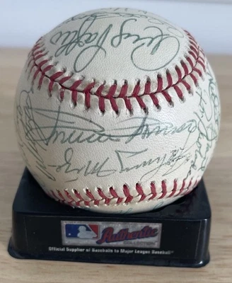 Balón de colección OMLB Yankees Reunion firmado 33 sigs: Curt Flood, Mize, Hunter, etc. Foto 1 de 4