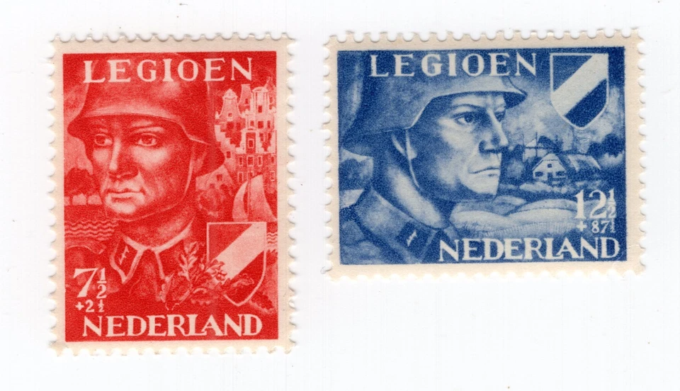 NETHERLANDS HOLLAND 1942 DUTCH SS LEGION SET B144-B145 PERFECT MNH - Image 1 of 1