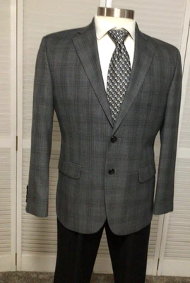 CHAQUETA BLAZER ABRIGO DEPORTIVO A CUADROS GRIS PARA HOMBRE LAUREN RALPH LAUREN TALLA: 38S Foto 1 de 4