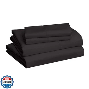 Amazon Basics leichtes superweiches pflegeleichtes Mikrofaser-Bettlaken-Set mit - Bild 1 von 5