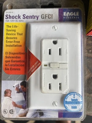 Ground Fault Circuit Interrupter Duplex Receptacle GF15V-K. 15S-125V AC 60Hz - Image 1 of 2
