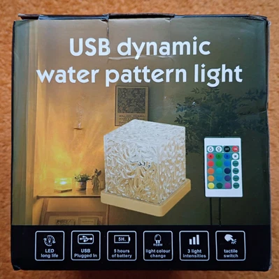 Luz proyectora Northern Lights Ocean Wave 16 colores lámpara cubo de agua con control remoto Foto 1 de 4