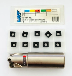 CERATIZIT C490.25.R.03-09-B-32 Milling Cutter+ 10 pcs. SDNT 09T308SR-31 CWX3215 - Picture 1 of 8