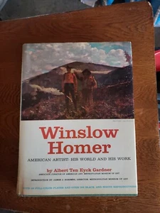 WINSLOW HOMER by Albert Ten Eyck Gardner    1961 Large Hardcover/DJ  + Cover (6) - Foto 1 di 7