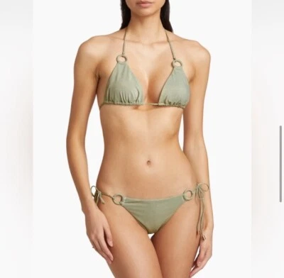 Top de bikini con corbata de anillo Waverly Zimmermann 2/M nuevo sin etiquetas $250 Foto 1 de 4