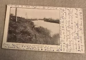 Postal con foto real Mohawk River Frankfort Nueva York RPPC fecha postal 1906 vintage - Imagen 1 de 3