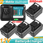 4XBattery+Charger Set 5.0Ah BL1061B 1040B BL1021B DC10WD For Makita 12V 10.8v