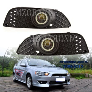 LED Angel Eye Bumper Grill Fog Light Lamps For Mitsubishi Lancer EX 2008 09-2015 - Picture 1 of 10