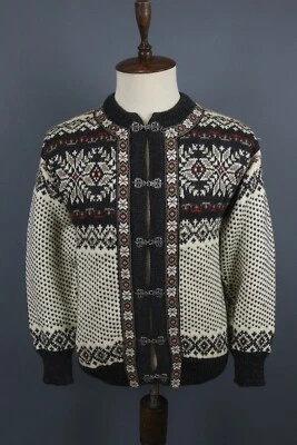 DALE OF NORWAY Multicolor Fair Isle Wool Knit Clasp Ski Cardigan Sweater S - Image 1 of 4