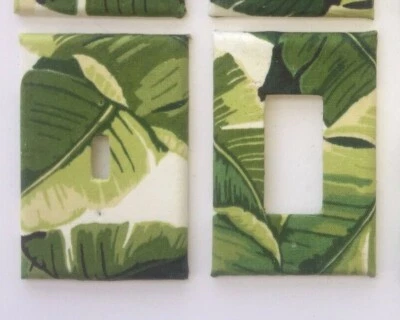 Переключатель пластина крышка зеленый остров тропический пальмовый лист * 1 банда переключатель или качелька новый - Изображение 1 из 4