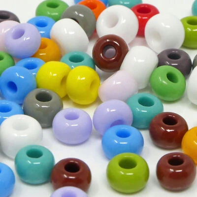 Perlenmix bunt 60 St. Rocailles 1/0 Glasperlen Mix 6mm farbige Perlen Mischung  - Bild 1 von 2