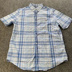 Vineyard Vines Tucker Shirt Button Down Plaid Blue 100% Cotton Mens Size M - Picture 1 of 10