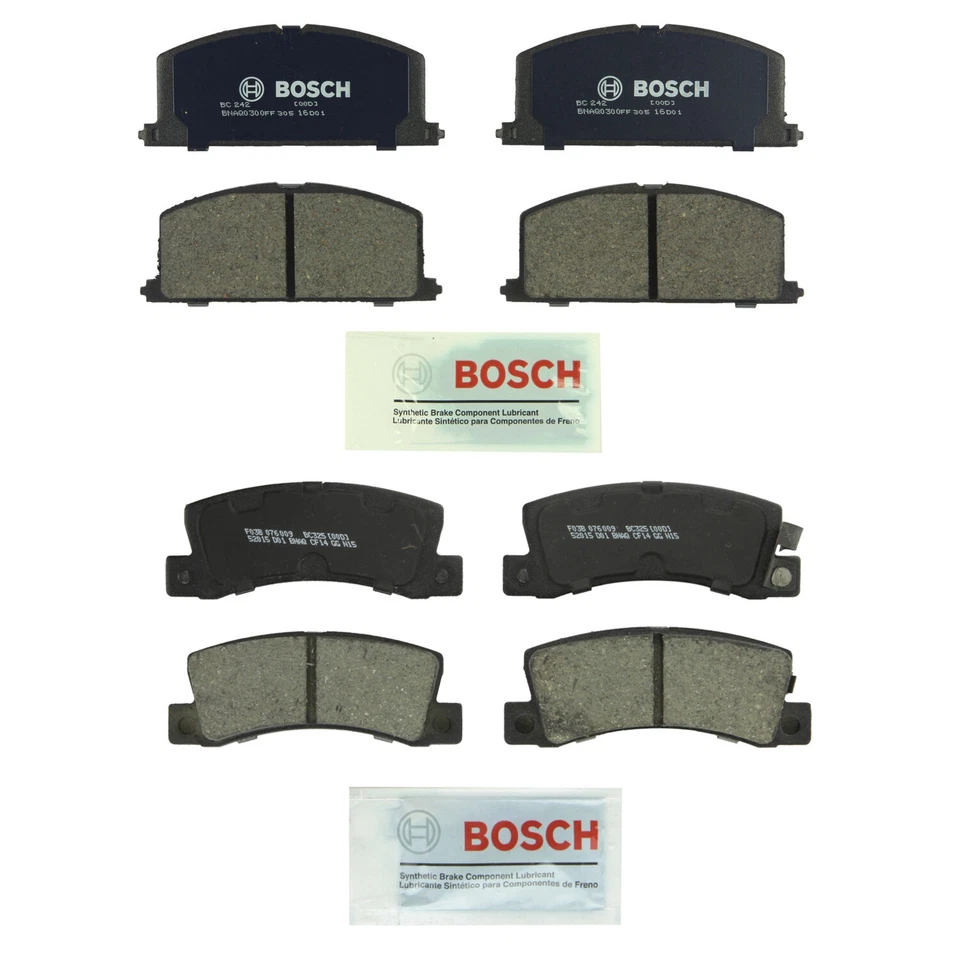 Kit de pastillas de freno de disco cerámicas delanteras traseras Bosch Quietcast para Toyota Celica 1986-92 Foto 1 de 1