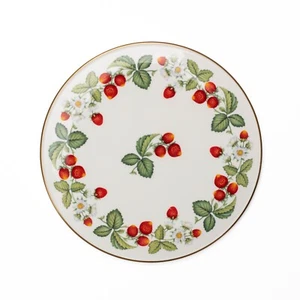 Royal Worcester 1994 Strawberries Cake Plate 11" Fine Bone China England Cottage - Picture 1 of 4