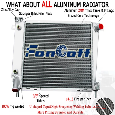 3 ROW RADIATOR Fit 1985-94 1988 Ford RANGER EXPLORER/MAZDA NAVAJO B4000 3.0/4.0L - Image 1 of 4