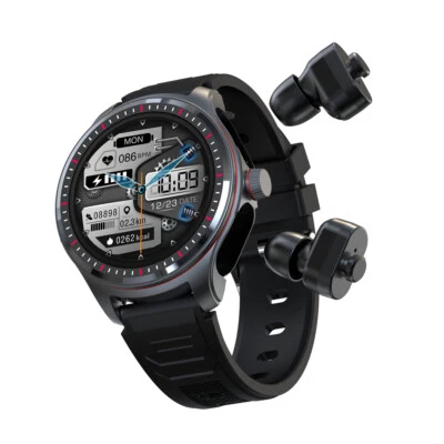 Smart Watch with Earbuds Smartwatch 2 In 1 Bluetooth Headset For Android iOS - Image 1 of 4