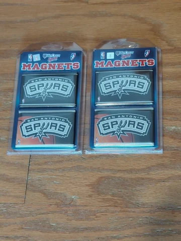 NBA San Antonio Spurs Basketball 2" x 3"  Magnet Set Of 2 Brand New WinCraft Cover