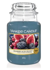 Yankee Candle Candela Profumata Giara Delizia al gelso e ai fichi Fino 150 Ore - Foto 1 di 1