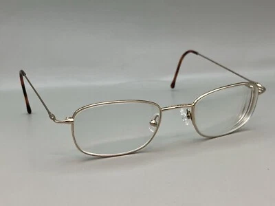 Óculos GIORGIO ARMANI SOMENTE ARMAÇÕES dourado metal quadrado modelo 232 743 48-19 - Imagem 1 de 4