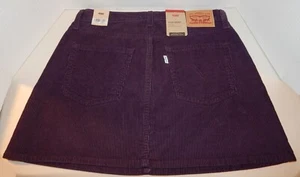 Damen Levi's Icon lila Cord Minirock Mid Rise Gr. 27 Button Fly Baumwolle - Bild 1 von 19