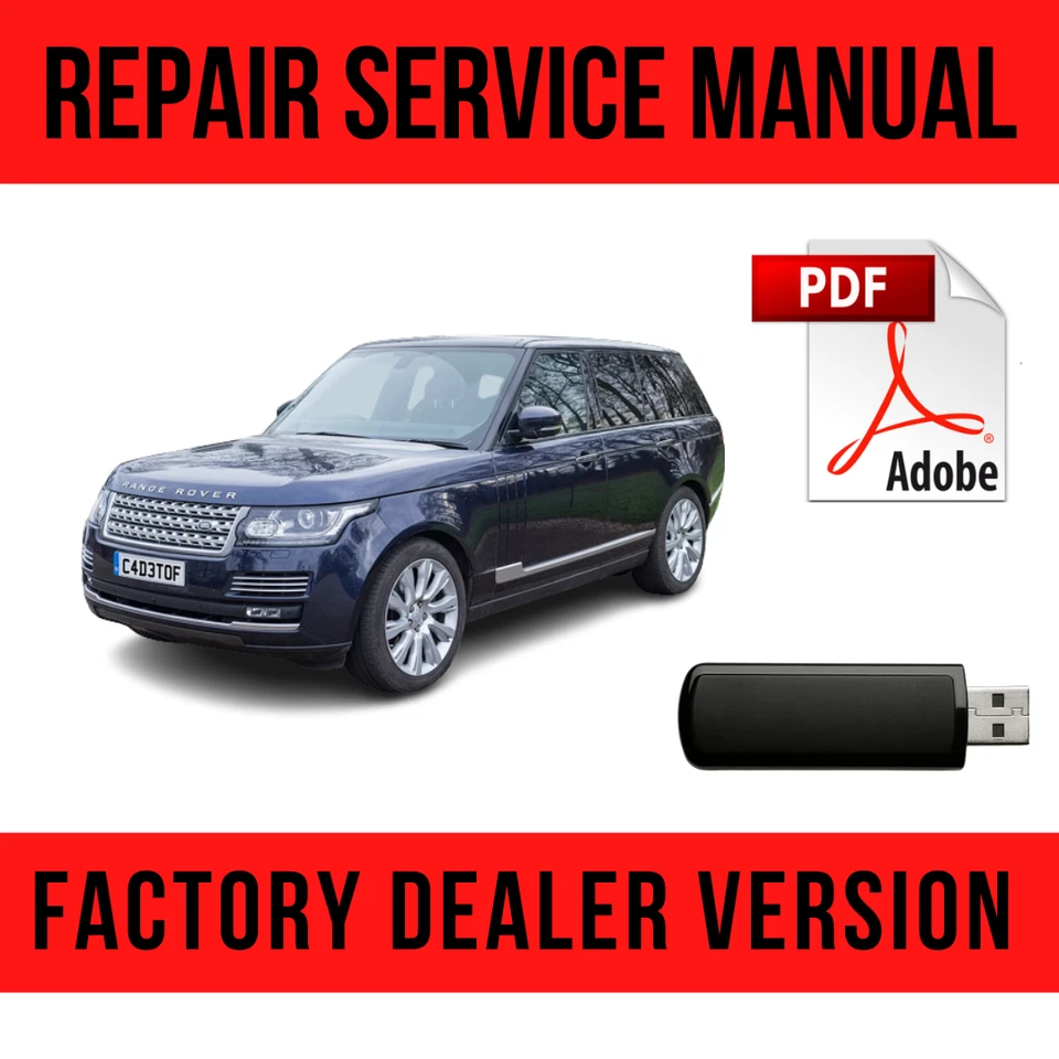 Land Rover Range Rover 2012-2021 L405 manual de reparo de fábrica USB - Imagem 1 de 1