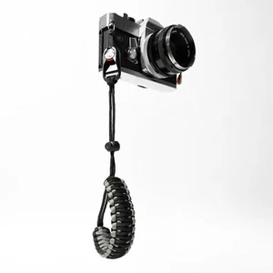 Silver/Black Paracord Adjustable Camera Wrist Strap w/ Peak Design Anchor - Picture 1 of 9