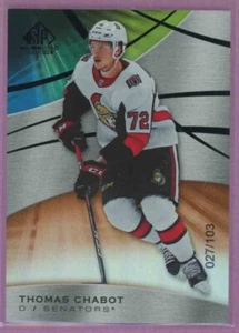 2019 19-20 SP GAME USED ORANGE RAINBOW SENATORS THOMAS CHABOT #97 #'d 027/103 - Foto 1 di 1
