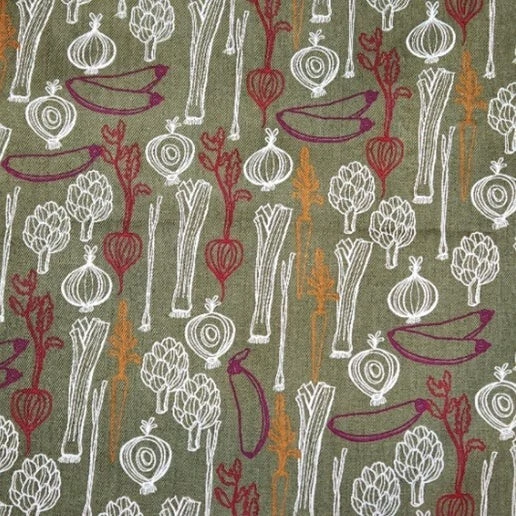 Tela de sarga de algodón de diseñador verde oliva de 58" por yarda Foto 1 de 1