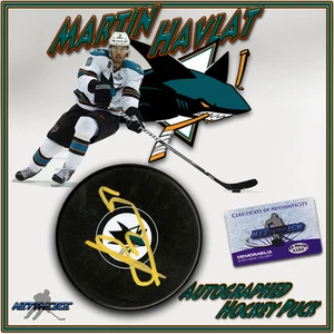 MARTIN HAVLAT Signed SAN JOSE SHARKS Puck w/COA "NEW" - Picture 1 of 1