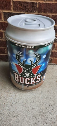 Milwaukee Bucks 5 Gallon Mega Can Insulated Cooler "Rare" NBA Champs Cover