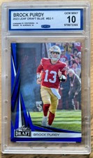 Brock Purdy 2023 Leaf Football #B2-1 Blue SP Special Edition Trading Card PGI 10